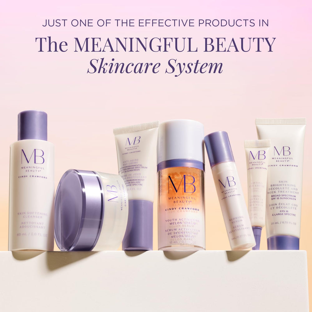 Meaningful Beauty serum texture droplets demonstrating lightweight absorption benefit