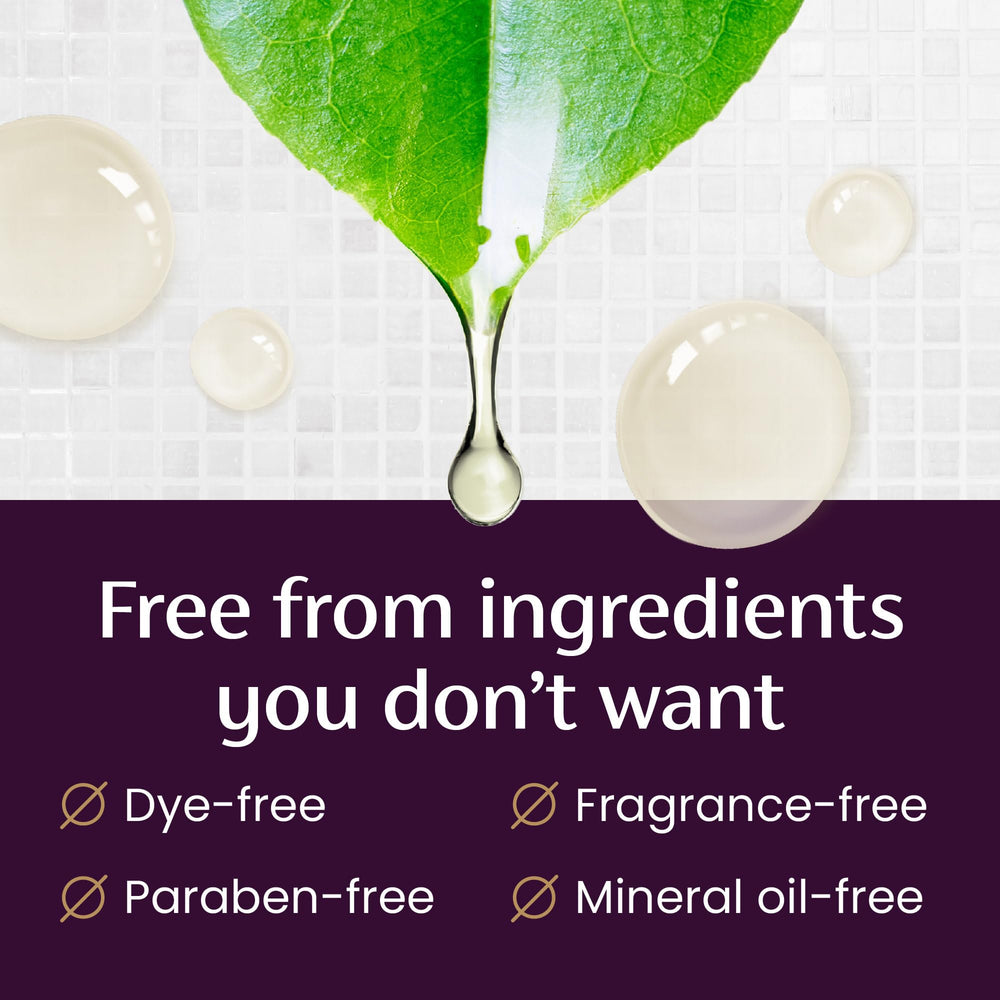 Mederma oil being dispensed from bottle illustrating fast-absorbing application benefit