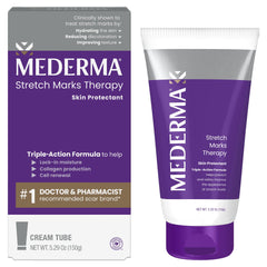 Mederma tube front view showing product and easy use benefit
