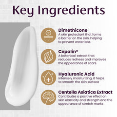 Mederma ingredient label with hyaluronic acid and extracts for clarity benefit