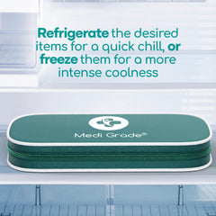 Medi Grade thermo bag open with contents to keep items colder longer benefit