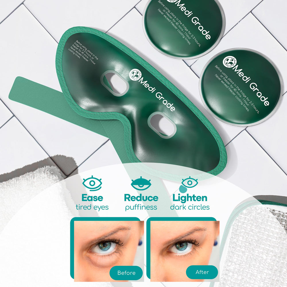 Medi Grade two gel pads laid out showing spare inserts for continuous use benefit