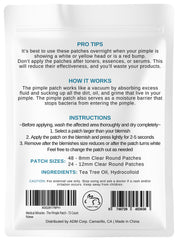 Medical Miracles close-up of a single clear hydrocolloid patch showing thin texture and discreet appearance