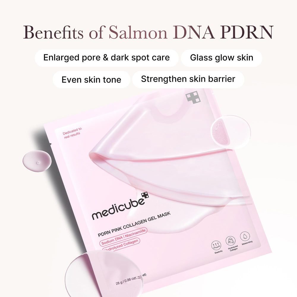 medicube mask on model demonstrating overnight use and cooling effect