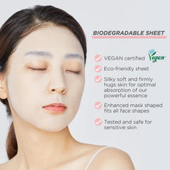 MEDIHEAL close-up of sheet texture saturated with serum for deep delivery