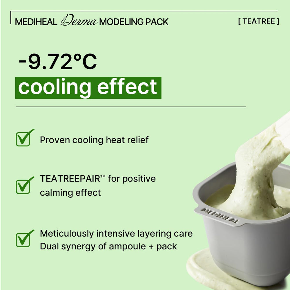MEDIHEAL powder being poured from sachet, visual of precise DIY mixture benefit