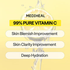 MEDIHEAL essence texture on fingertip showing hydrating, fast-absorbing serum