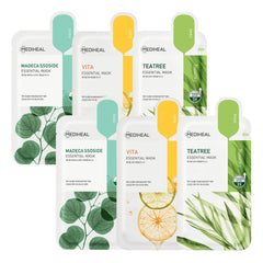 MEDIHEAL front packaging of 6 pack showing product variety and benefits
