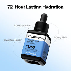 MEDIHEAL next to hand for scale showing compact travel-friendly hydration