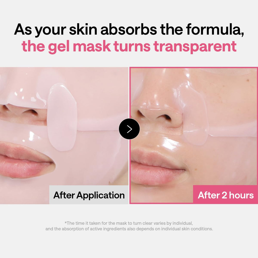 MEDIHEAL gel texture on fingertip illustrating concentrated collagen hydration benefits