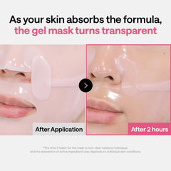 MEDIHEAL gel texture on fingertip illustrating concentrated collagen hydration benefits