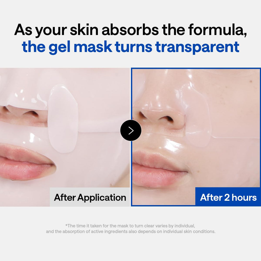 MEDIHEAL mask texture detail highlighting gel clarity and concentrated essence delivery
