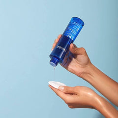 MEDIHEAL toner applied on skin in palm showing quick absorption benefit