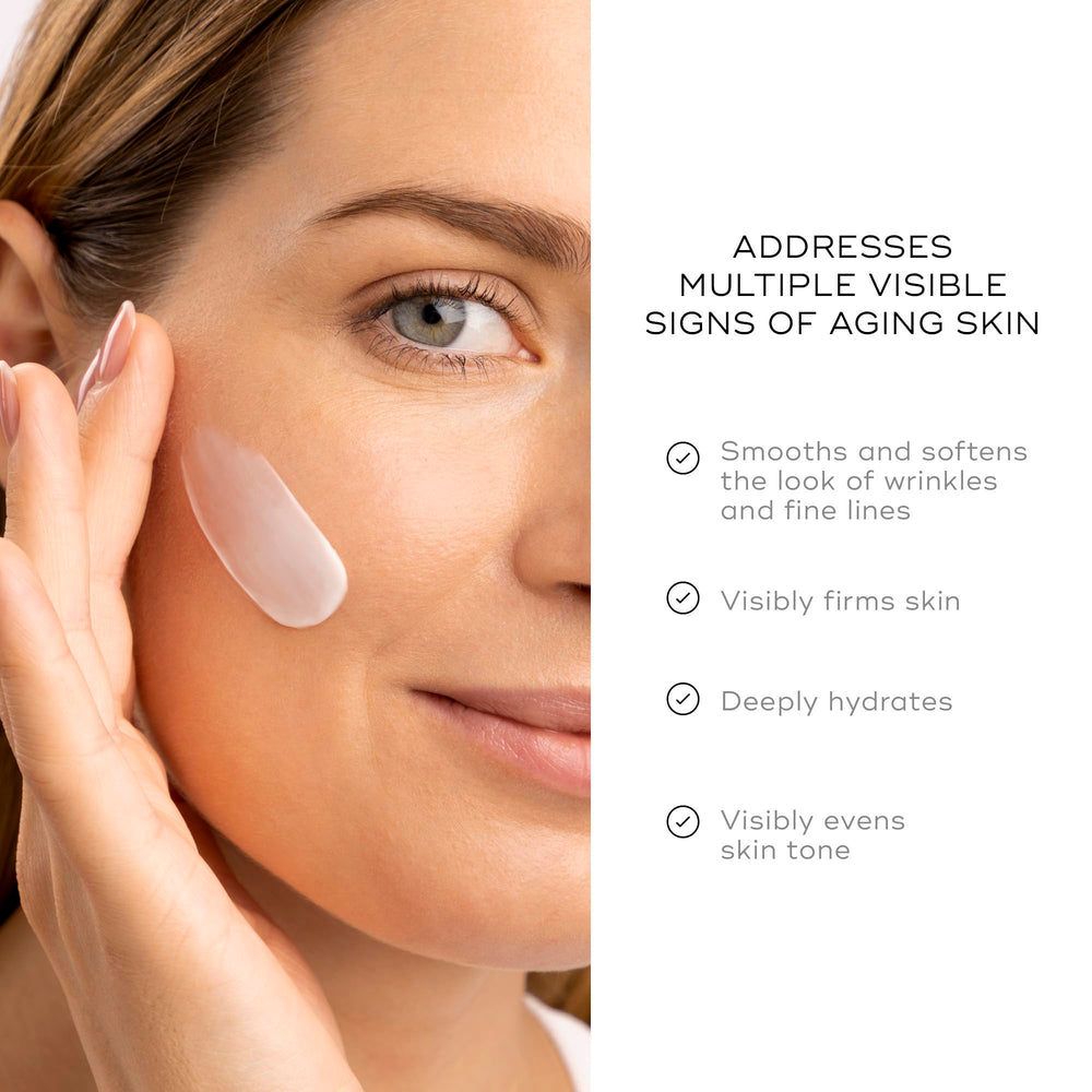 Medik8 open jar top view revealing smooth cream and controlled dispensing for nightly use benefit