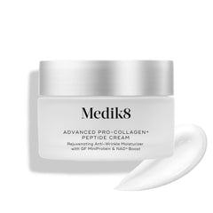Medik8 front packaging showing jar and brand for clear product identification benefit