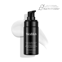 medik8 dropper detail dispensing serum, precise application benefit shown