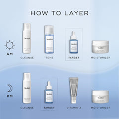 Medik8 serum being dispensed into hand demonstrating easy application benefit: controlled dosing