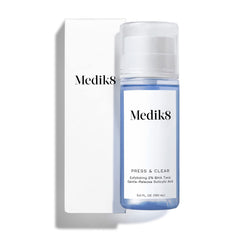 Medik8 front bottle shot showing sleek packaging and clear tonic benefits