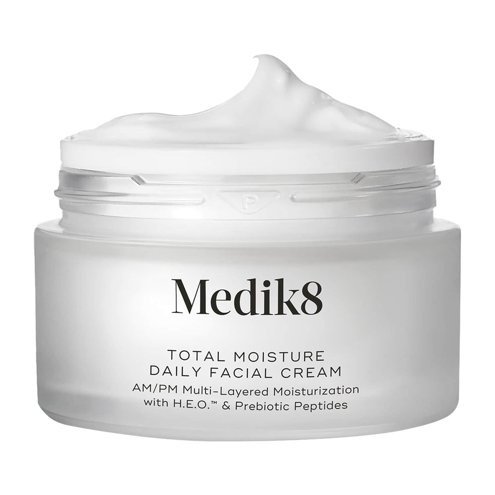 Medik8 jar front view showing clean packaging and hydration benefit