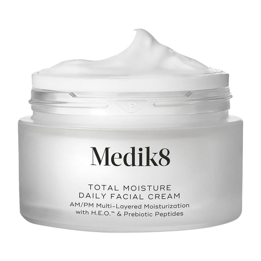 Medik8 jar front view showing clean packaging and hydration benefit