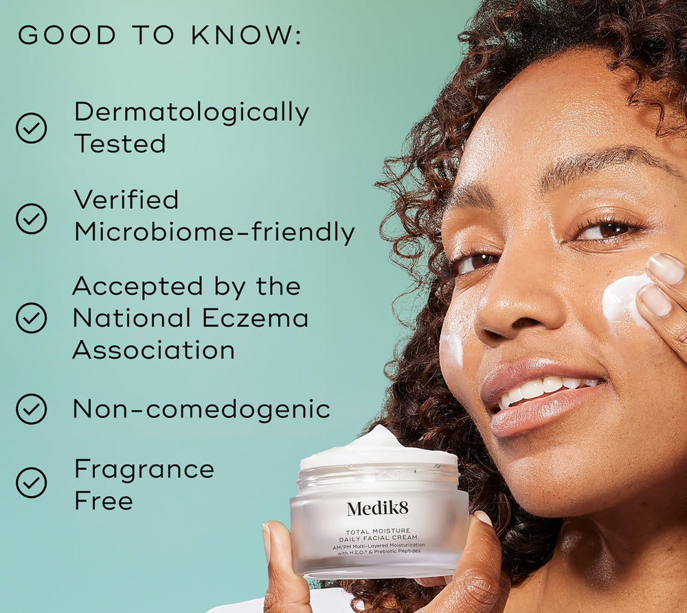 Medik8 product label detail highlighting ingredients and ethical claims