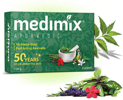 Medimix front packaging showing five 125g bars and brand clarity for easy selection