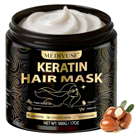 MediVuse front packaging 500ml tub showing product benefit of deep repair