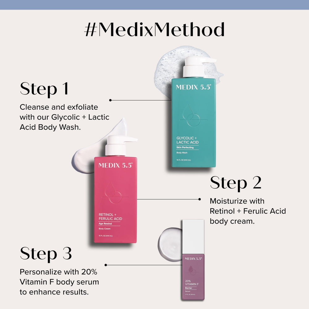 Medix 5.5 glycolic foaming wash pump dispensing foam for gentle exfoliation