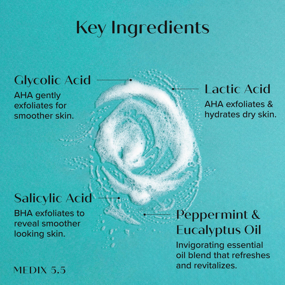 Medix 5.5 gel texture close-up showing smooth consistency for exfoliation