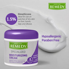 Medline Remedy cream in hand being applied for instant moisturizing benefit
