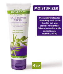 Medline Remedy cream texture on fingertip demonstrating rich, non-greasy hydration