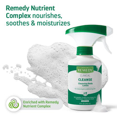Medline Remedy lotion texture close-up demonstrating moisturizing consistency
