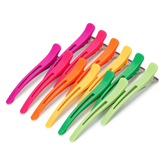 Medoca front view of 12PCS duckbill clips showing full set and packaging benefit: ready supply