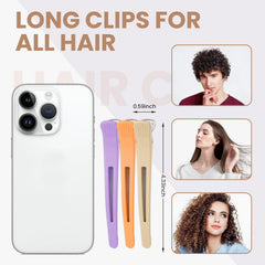 Medoca side profile displaying curved duckbill shape that prevents hair creases