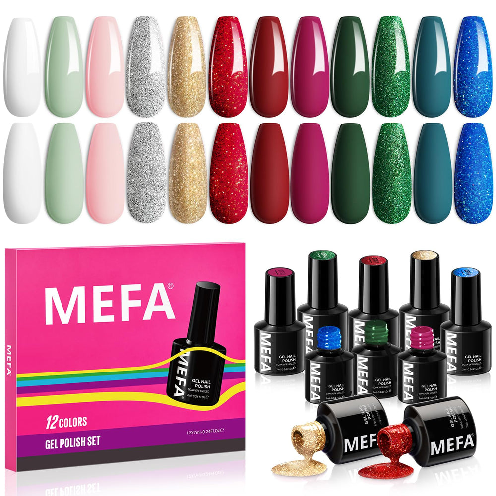 MEFA holiday lifestyle manicure on hands showcasing festive look benefit