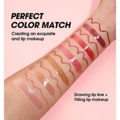 Mefyhtune lip oils texture swatches showing glossy, hydrating finish