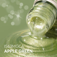 MEGIOR label close-up highlighting product details and polished finish benefit