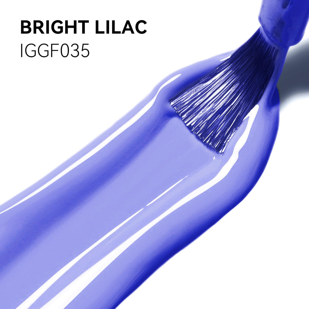 MEGIOR brush stroke of bright lilac showing smooth application and streak-free coverage