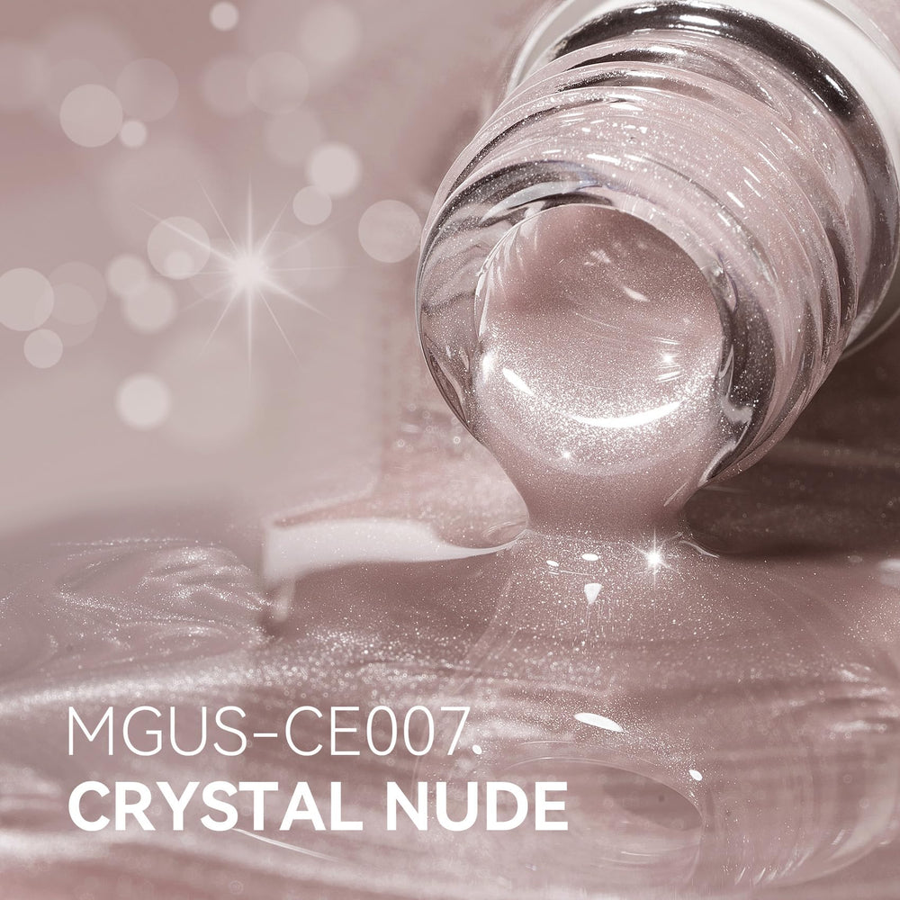 MEGIOR close-up holographic finish revealing rainbow laser shimmer and silky coverage benefit