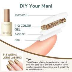MEGIOR bottle held by hand showing scale benefit: 15ml size reference