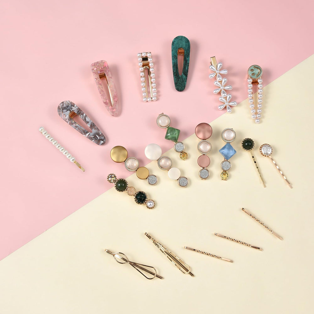 Mehayi clips in use securing a half-up hairstyle for polished look