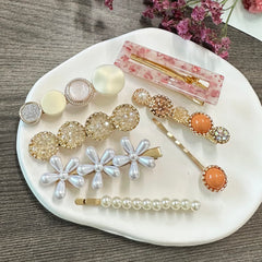 Mehayi metal hairpins focus showing sturdy clip mechanism for secure hold