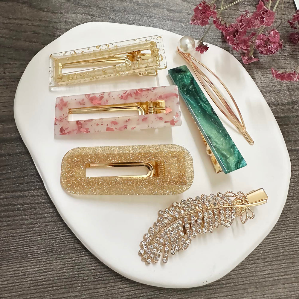 Mehayi mixed clips flatlay showing variety of shapes and colors benefit mix-and-match creativity