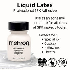 Mehron liquid latex being brushed on skin to create textured special effects