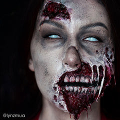 Mehron liquid latex securing a prosthetic appliance for reliable hold