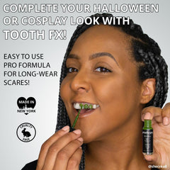 Mehron Tooth FX swatches with other Mehron shades for mixing custom SFX looks