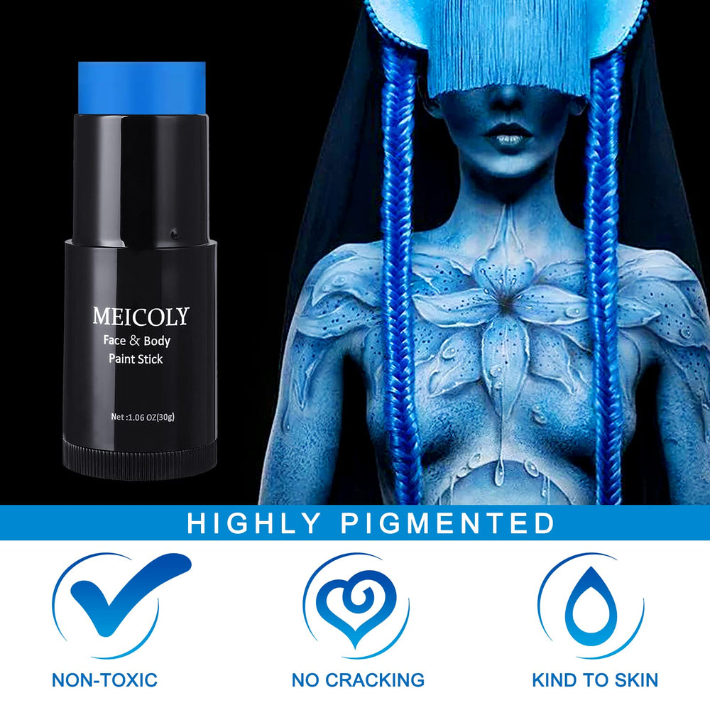 MEICOLY application with brush showing quick, even color payoff benefit