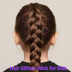MEICOLY applied on cheekbone creating purple shimmer and highlighting features