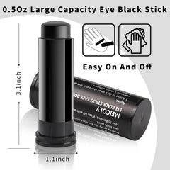 MEICOLY black swatch on skin showing rich pigment and smooth finish