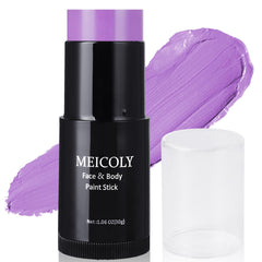 MEICOLY front packaging of light purple paint stick showing brand and shade, easy to carry